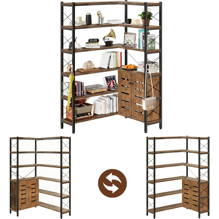6-Shelf Corner Bookshelf for L - огляд і ціна Storage & Organization