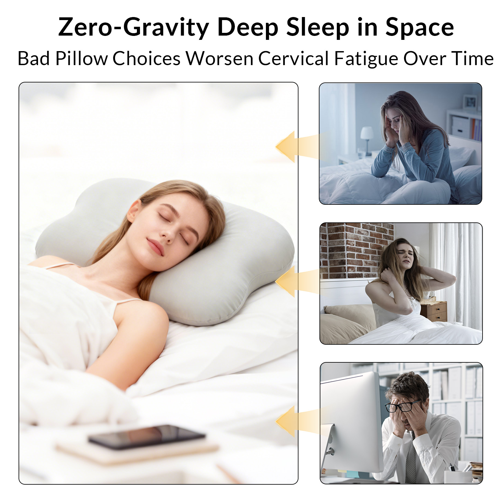 Cervical Neck Pillow for Neck  - огляд і ціна Memory Foam Orthopedic Pillow Neck Pain